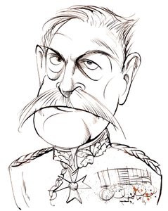 Primo Conte Haig di Bernersyde (1861-1928); caricatura da Neale Osborne